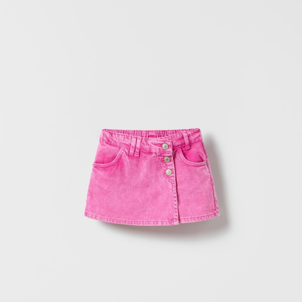 Zara denim pink skort